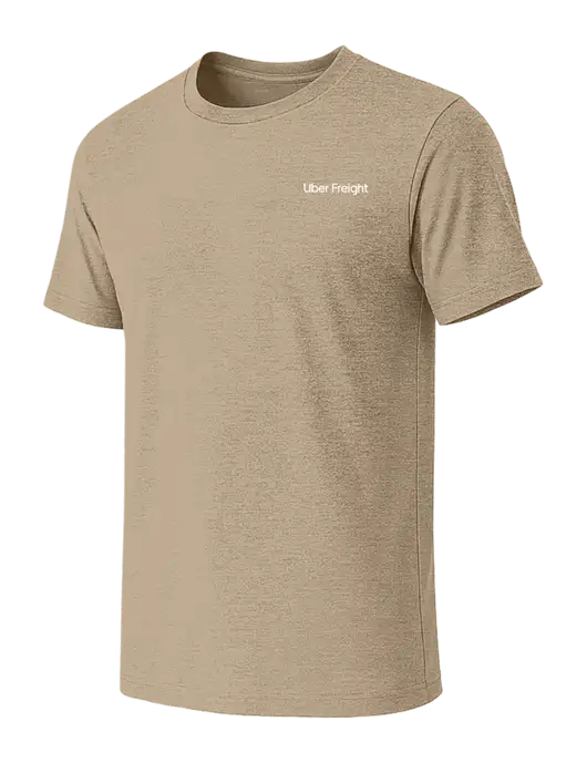 BELLA+CANVAS Heather Tan CVC Short Sleeve Tee w/Uber Freight Logo