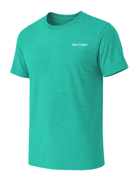 BELLA+CANVAS Heather Teal CVC Short Sleeve Tee w/Uber Freight Logo