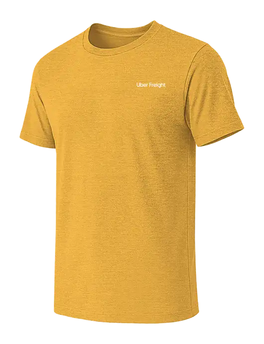 BELLA+CANVAS Heather Yellow Gold CVC Short Sleeve Tee w/Uber Freight Logo