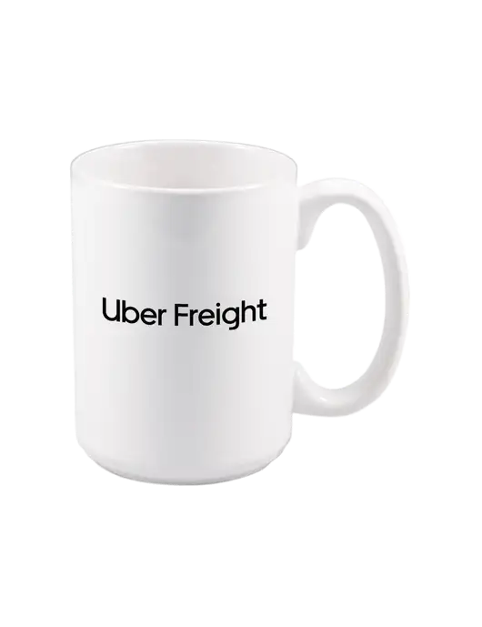 15 oz White Ceramic Mug w/Uber Freight Logo