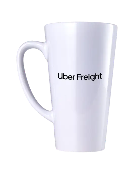 17 oz White Latte Mug w/Uber Freight Logo